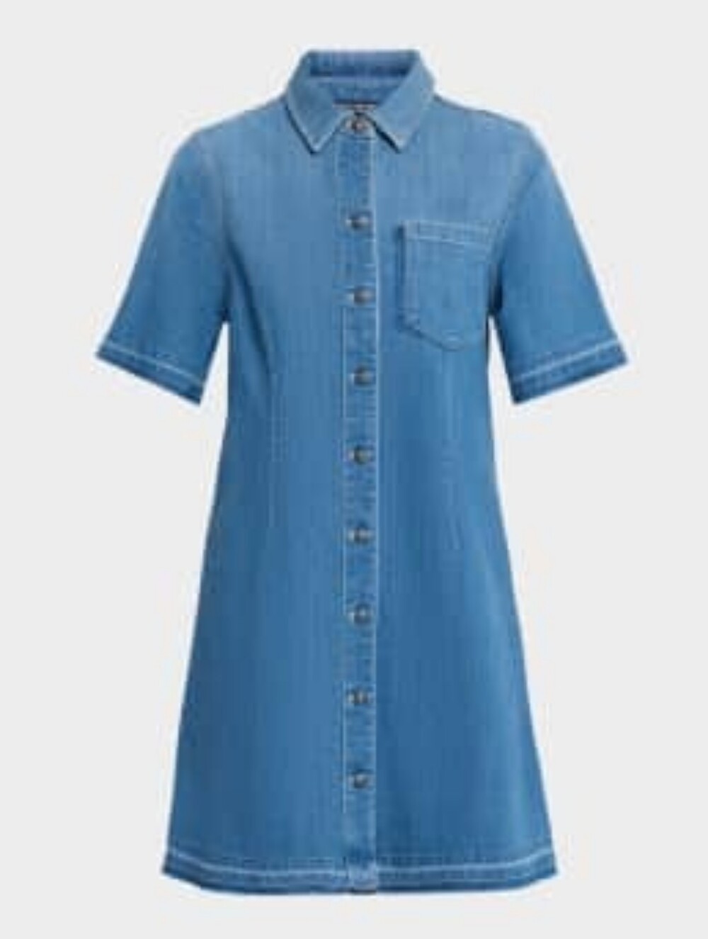 Kobi Halperin Alice Dress Light Indigo Blue Button-Front Denim Minidress XS